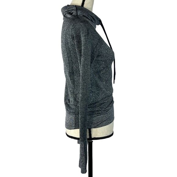 Under Armour X-Small Threadborne Fitted Top Heat Gear Cowl Neck Gray Womens - Picture 3 of 8